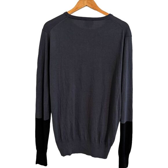 G/Force Size XL Sweater Jumper Pullover Color Block Tencel Silk Wool Golf Gray - Picture 2 of 6